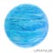 Uranus. Uranus watercolor background.