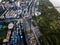 Urban aerial skyline with skyscrapers in Nanning China