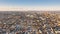 Urban aerial view of Dnipro city skyline. Winter cityscape background.