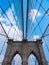 urban architecture of new york city. brooklyn landmark. Brooklyn bridge in ny, usa. brooklyn bridge of new york city