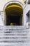 Urban architecture on a tunnel with stairs