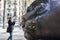 Urban art, sculpture `Gato`, by Fernando Botero. Located in Rambla del Raval, Ciutat Vella district, Barcelona.