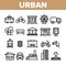 Urban, City Life Thin Line Icons Set