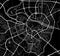 Urban city map of Zaragoza. Vector poster. Black grayscale street map