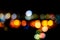 Urban city night light bokeh , defocused blur background