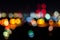 Urban city night light bokeh , defocused blur background