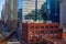 Urban cityscape, featuring skyscrapers and other high-rise buildings. Chicago, USA.