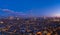 Urban Cityscape of Lower Manhattan, Jersey City and Hudson River. New York in the Evening Twilight. Aerial View. United