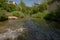 Urban creek showing running clear water