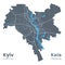 Urban detailed map of Kyiv - the capital of Ukraine
