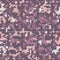 Urban digital camo seamless texture. Camouflage pattern in maroon colors. Fashionable military print.