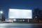 Urban Elegance: White Lightbox Billboards Advertisement in Unique Framing