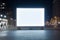 Urban Elegance: White Lightbox Billboards Advertisement in Unique Framing