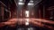 Urban fashion, empty show stage, large spacious interior with various lights, AI generative