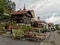 Urban garden in the resort lake town of Wessen Switzerland