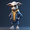 Urban Goat: A Cute 3d Animated Character In Stylish Attire