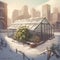 Urban Greenhouse in Winter