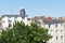 Urban houses and Tour Bretagne in Nantes