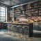 Urban Industrial Kitchen Exposed brick, metal accents, and co