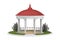 Urban Infrastructure Garden or Park Circle Gazebo with Greek Columns and Green Roof, or Pergola. 3d Rendering