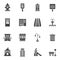 Urban Infrastructure vector icons set