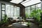 Urban Jungle Modern Interior with Skylight and Room Full of Plants