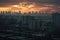 Urban landscape with buildings at sunset, Chengdu, Sichuan Province, China, Verbotene Stadt in Beijing Panorama, AI Generated