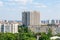 Urban landscape from a height of 12 floors. Modern architecture, multi-storey residential buildings. City Of Saratov, Russia