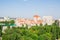 Urban landscape from a height of 12 floors. Modern architecture, multi-storey residential buildings. City Of Saratov, Russia