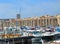 The urban landscape of Marseille near Vieux Port, LUXURY YACHTS AND BOATS, Marseille, Provence, France, OCTOBER 12, 2018