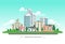 Urban landscape - modern vector illustration