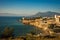 Urban landscape with seaview in Loutra Edipsou, Evia, Greece