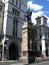 Urban landscape with Temple Bar Memorial on Fleet Street in London, UK.