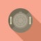 Urban manhole icon flat vector. City road