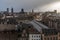 The urban medieval looking skyline of Ghent, Belgium