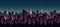 Urban neon landscape, nighttime cityscape illustration