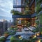 Urban Oasis: A Modern Rooftop Garden in a Skyscraper