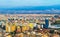 Urban panorama of Cagliari, aerial view of Sardinia`s capital, Italy