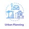 Urban planning concept icon. Housing business. Infrastructure and transportation. Suburban settlement. Building