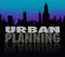 Urban Planning Night City Scape Skyline Words