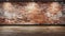 Urban Relics: Grunge Brick Wall\\\'s Panoramic Nostalgia