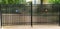 Urban residential private property car access gate made from steel tubing and polycarbonate to protect viewer discretion