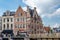 Urban scene, riverside in the city of Ghent, Belgium