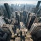 Urban Skylines Unveiled: A Drone\\\'s Spectacular Aerial Perspective of Megacity Roofs