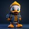 Urban Style 3d Cartoon Duck: A Cute And Gritty Twist On Mickey Disney