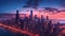 Urban symphony: chicago skyline