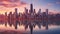 Urban symphony: chicago skyline