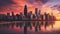 Urban symphony: chicago skyline