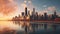 Urban symphony: chicago skyline