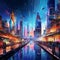 Urban Utopia: A Futuristic Cityscape Blending Art and Architecture